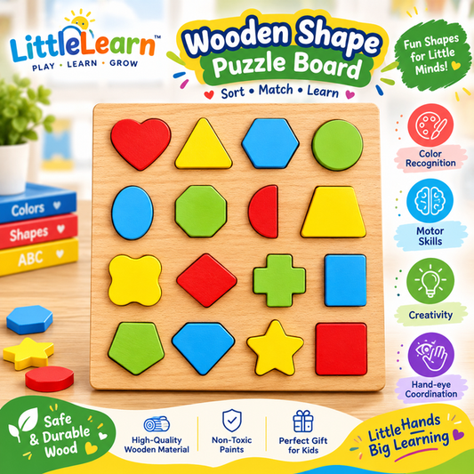 WOODEN SHAPE SORTER PUZZLE